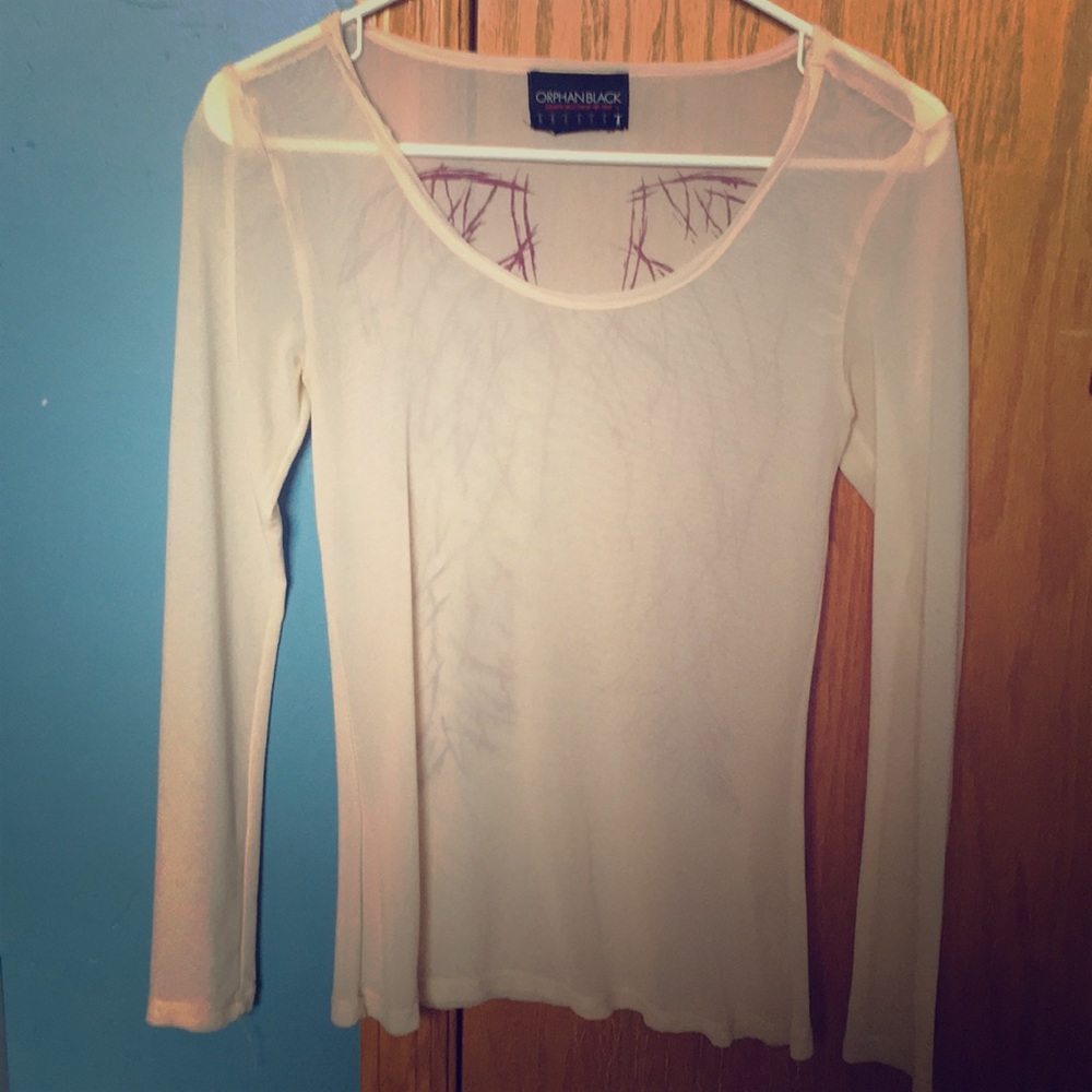 Playful Nude Long Sleeve Shirt